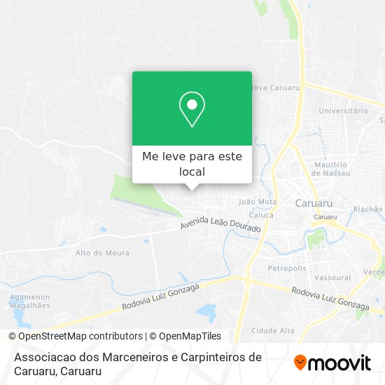 Associacao dos Marceneiros e Carpinteiros de Caruaru mapa