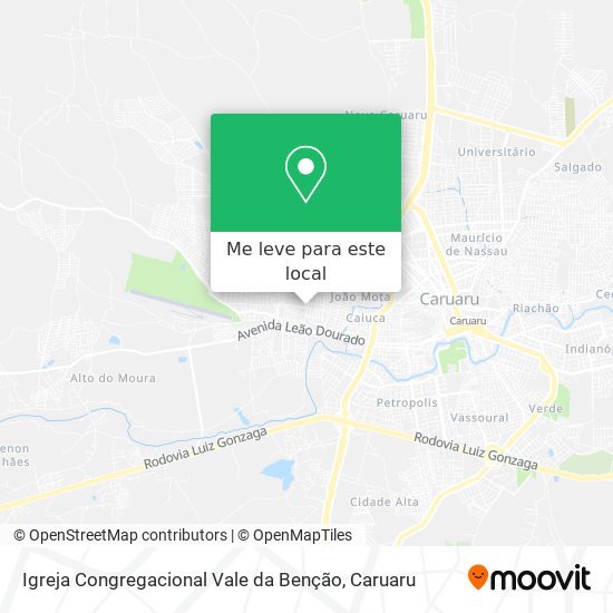 Igreja Congregacional Vale da Benção mapa