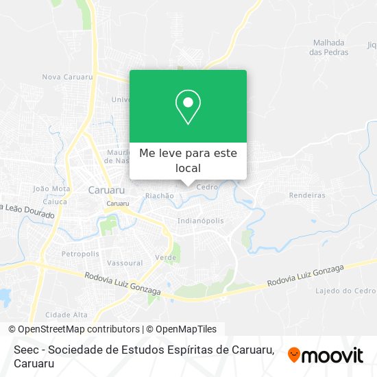 Seec - Sociedade de Estudos Espíritas de Caruaru mapa