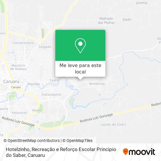 Hotelzinho, Recreação e Reforço Escolar Principio do Saber mapa