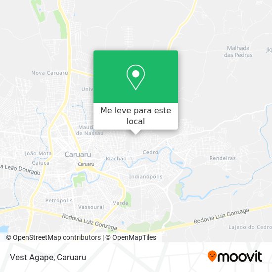 Vest Agape mapa