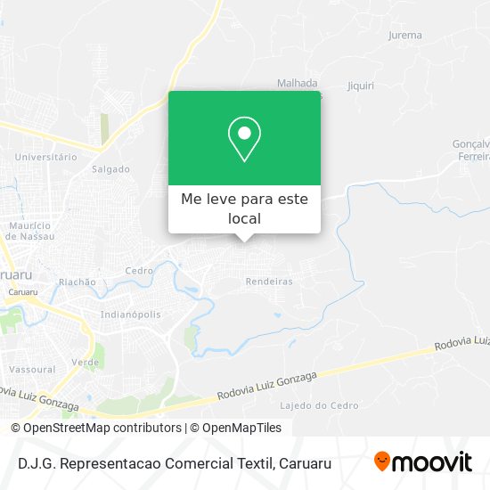 D.J.G. Representacao Comercial Textil mapa