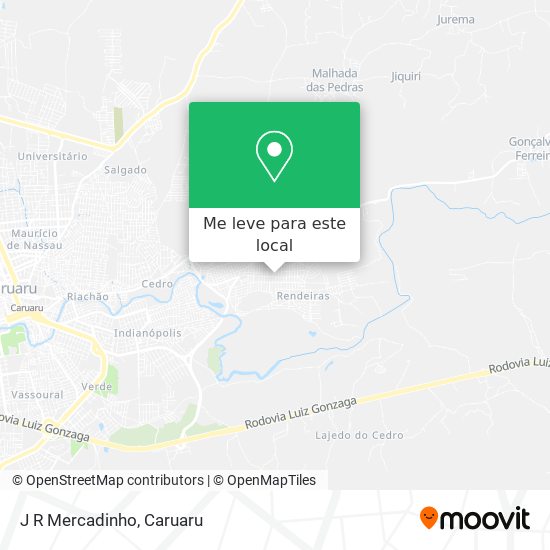 J R Mercadinho mapa