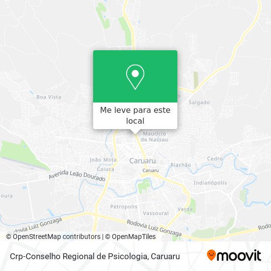 Crp-Conselho Regional de Psicologia mapa