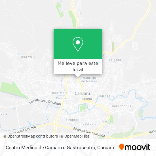 Centro Medico de Caruaru e Gastrocentro mapa