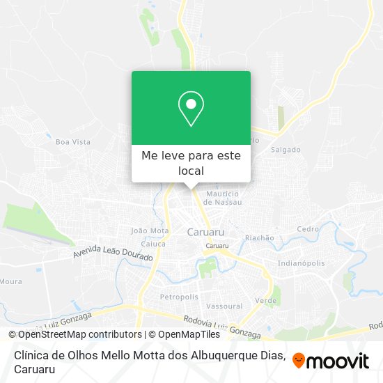 Clínica de Olhos Mello Motta dos Albuquerque Dias mapa