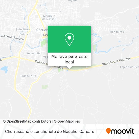 Churrascaria e Lanchonete do Gaúcho mapa