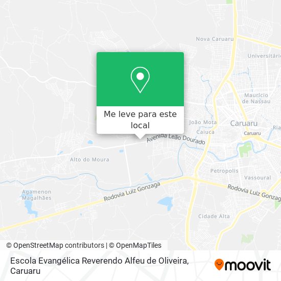 Escola Evangélica Reverendo Alfeu de Oliveira mapa