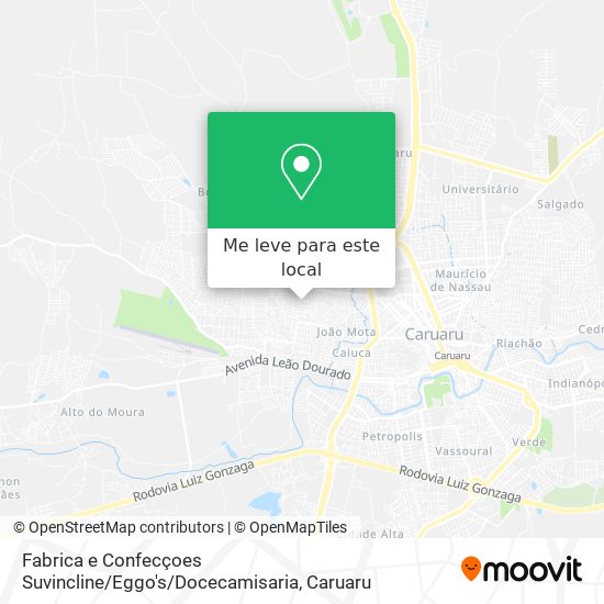 Fabrica e Confecçoes Suvincline / Eggo's / Docecamisaria mapa