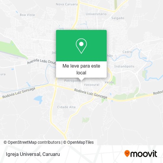 Igreja Universal mapa
