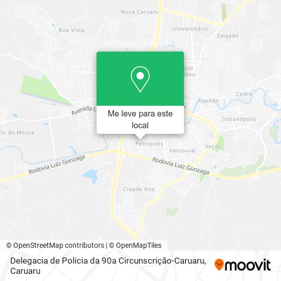 Delegacia de Polícia da 90a Circunscrição-Caruaru mapa