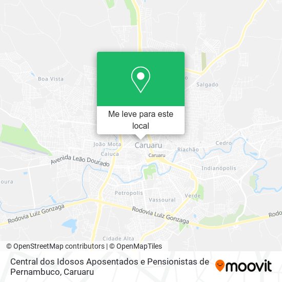 Central dos Idosos Aposentados e Pensionistas de Pernambuco mapa