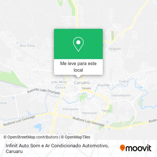 Infinit Auto Som e Ar Condicionado Automotivo mapa