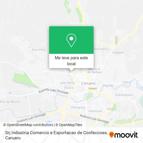 Srj Industria Comercio e Exportacao de Confeccoes mapa