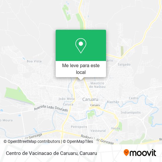 Centro de Vacinacao de Caruaru mapa