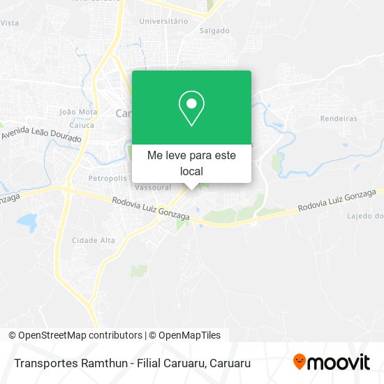 Transportes Ramthun - Filial Caruaru mapa