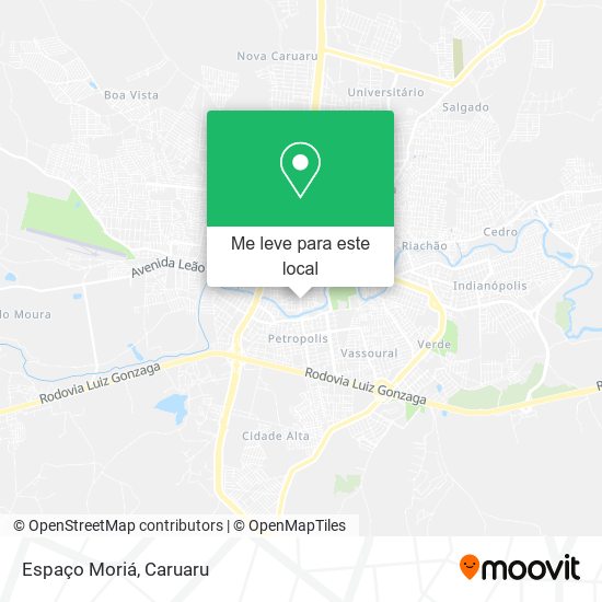 Espaço Moriá mapa