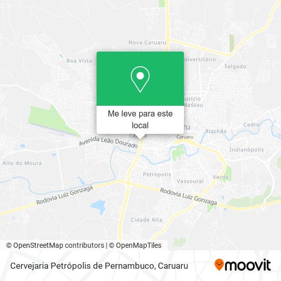 Cervejaria Petrópolis de Pernambuco mapa