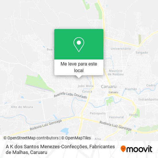 A K dos Santos Menezes-Confecções, Fabricantes de Malhas mapa