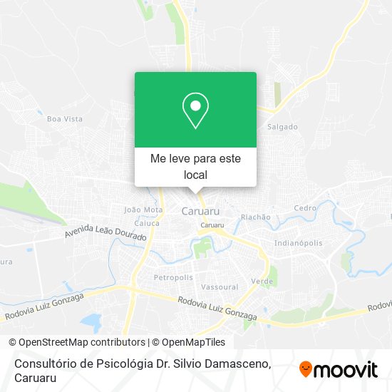 Consultório de Psicológia Dr. Silvio Damasceno mapa