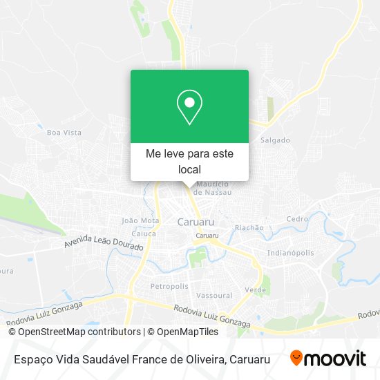 Espaço Vida Saudável France de Oliveira mapa