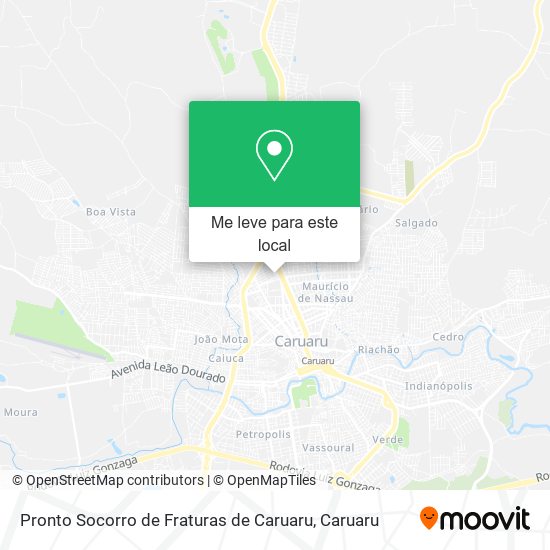 Pronto Socorro de Fraturas de Caruaru mapa