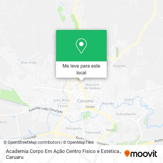 Academia Corpo Em Ação Centro Fisico e Estética. mapa