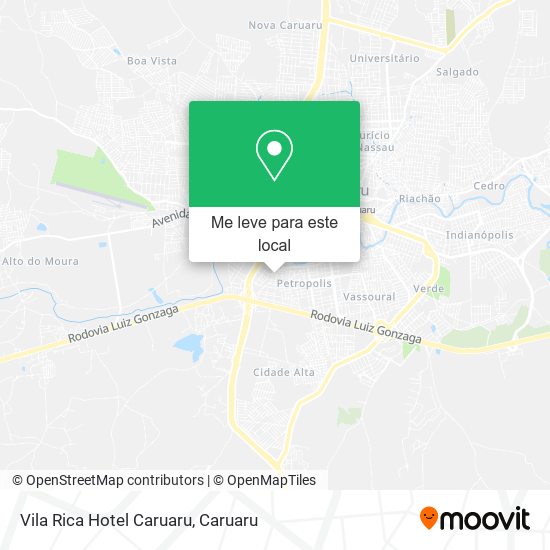 Vila Rica Hotel Caruaru mapa