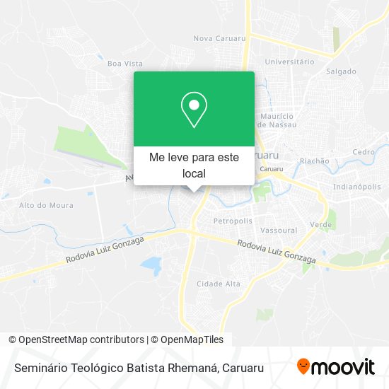 Seminário Teológico Batista Rhemaná mapa