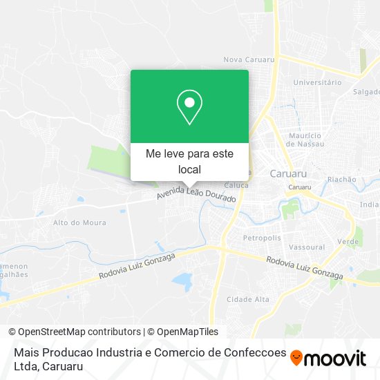 Mais Producao Industria e Comercio de Confeccoes Ltda mapa