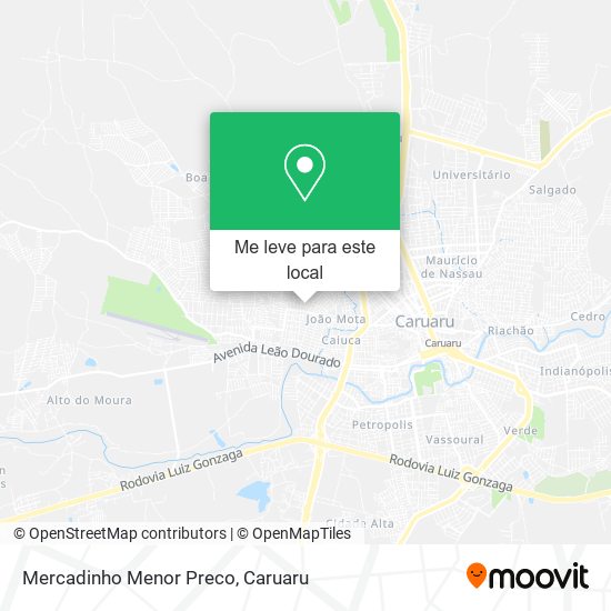 Mercadinho Menor Preco mapa