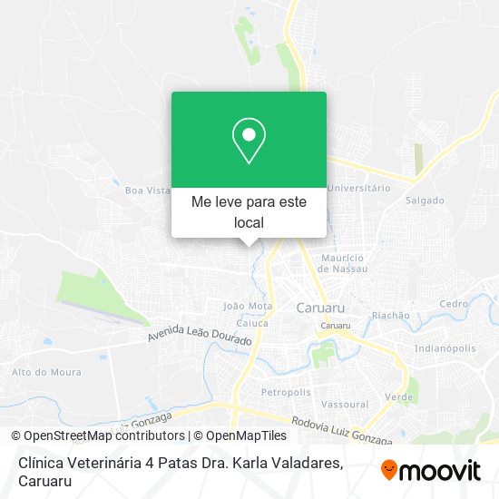 Clínica Veterinária 4 Patas Dra. Karla Valadares mapa