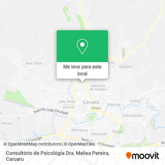 Consultório de Psicológia Dra. Melisa Pereira mapa