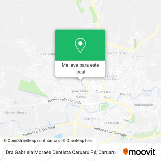 Dra Gabriela Moraes Dentista Caruaru Pé mapa
