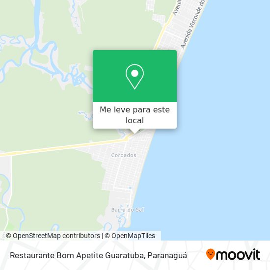 Restaurante Bom Apetite Guaratuba mapa