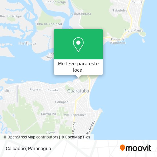 Calçadão mapa