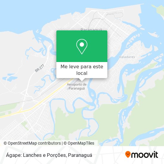 Ágape: Lanches e Porções mapa