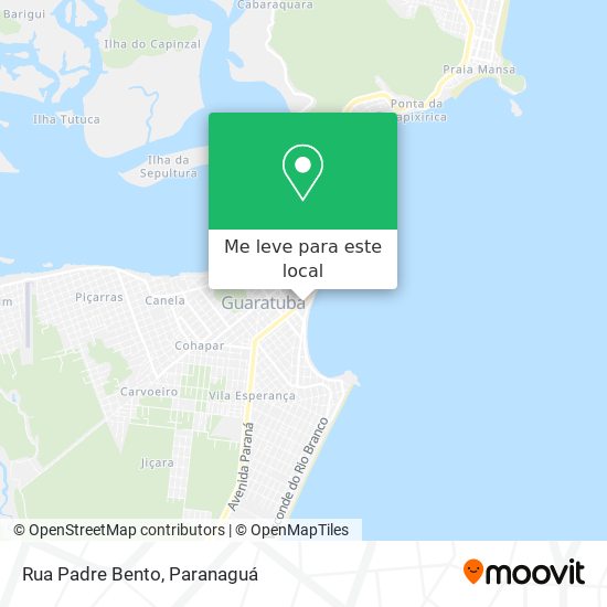 Rua Padre Bento mapa