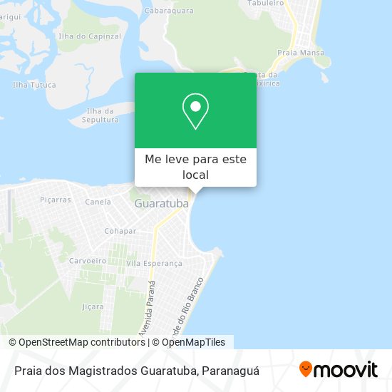 Praia dos Magistrados Guaratuba mapa