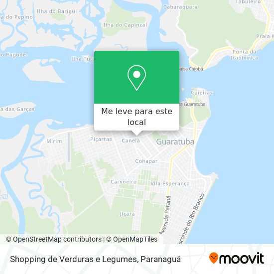 Shopping de Verduras e Legumes mapa