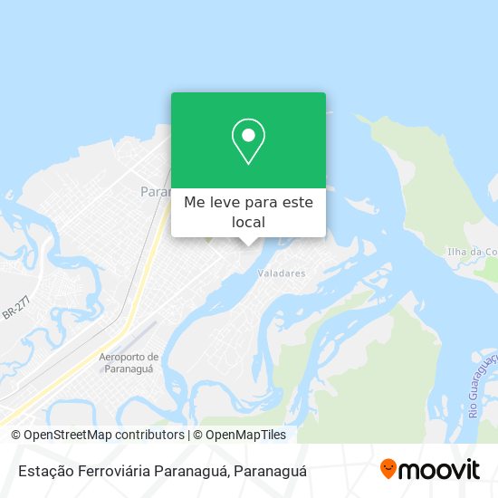 Estação Ferroviária Paranaguá mapa