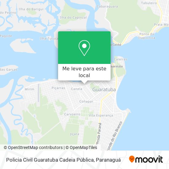 Policia Civil Guaratuba Cadeia Pública mapa