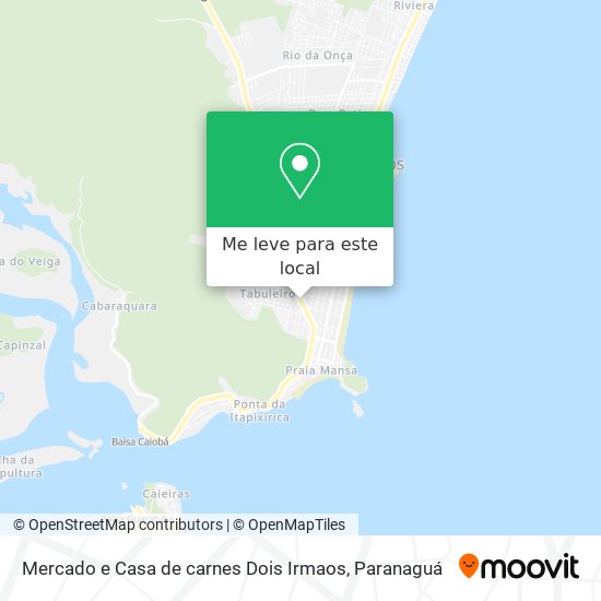 Mercado e Casa de carnes Dois Irmaos mapa
