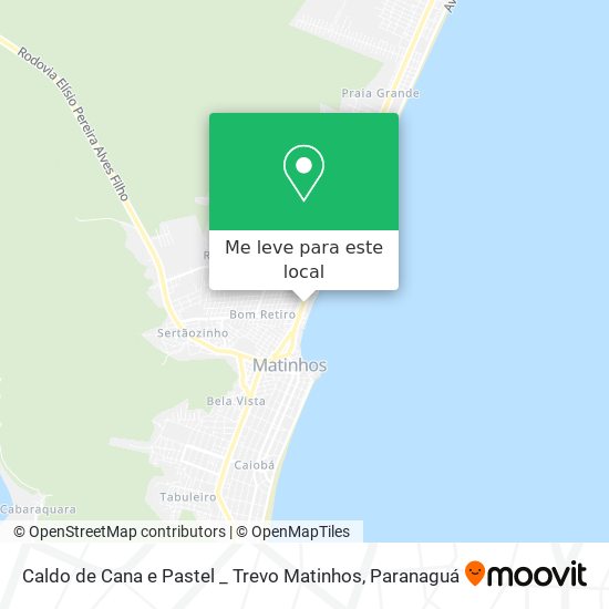 Caldo de Cana e Pastel _ Trevo Matinhos mapa