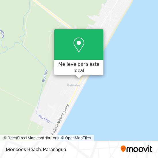 Monções Beach mapa