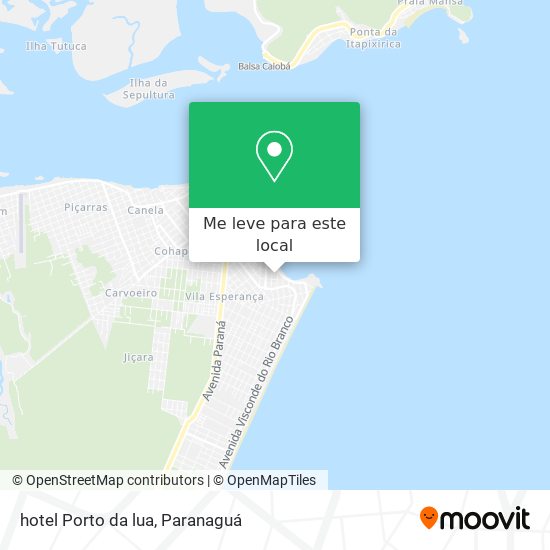 hotel Porto da lua mapa