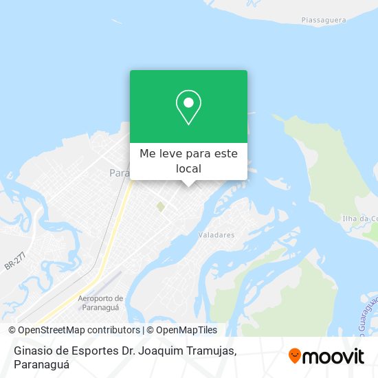 Ginasio de Esportes Dr. Joaquim Tramujas mapa
