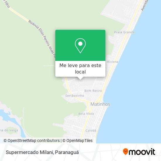 Supermercado Milani mapa