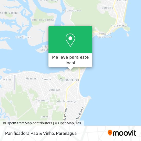 Panificadora Pão & Vinho mapa