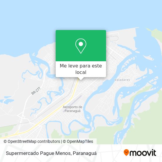 Supermercado Pague Menos mapa